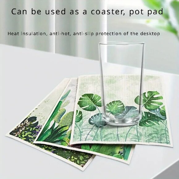 NEW Set of 3 Swedish Dishcloths, Cactus, Lavender, Plant - Reusable, Sustainable - Picture 6 of 6